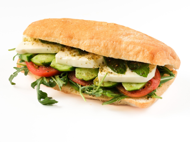 Grilled Halloumi with Lettuce, Cucumber, Tomato, & Za’atar